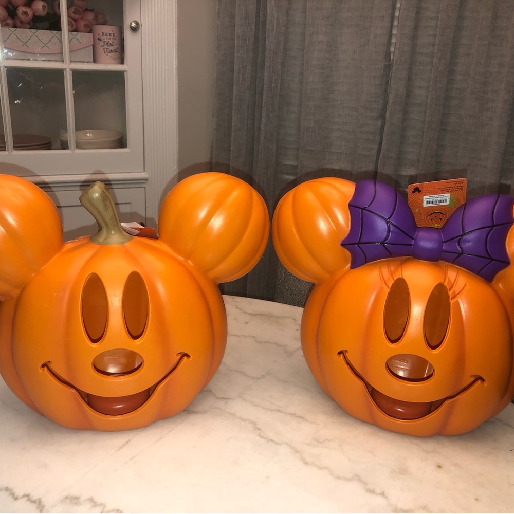 🎃 Halloween / Fall LED Pumpkins - Mickey & Minnie Mouse